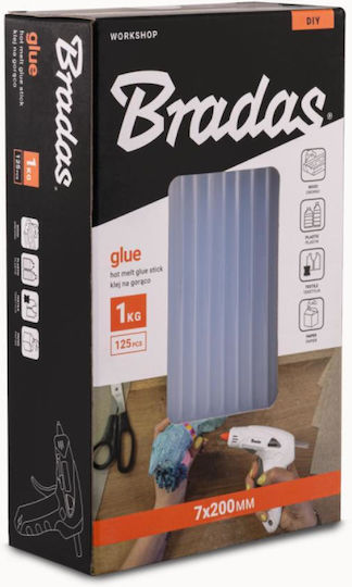 Силиконови пръчки Ø7x200mm 125бр Bradas