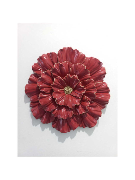 SteweHome Wall Decor Burgundy 25x25cm 2pcs