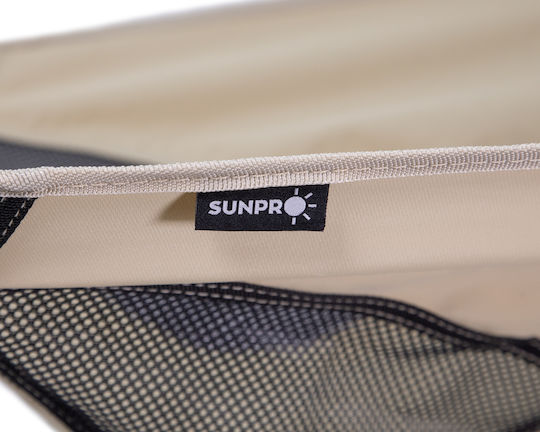 Sunpro Ξαπλώστρα-Πολυθρόνα Παραλίας Μπεζ 55x56x34εκ.