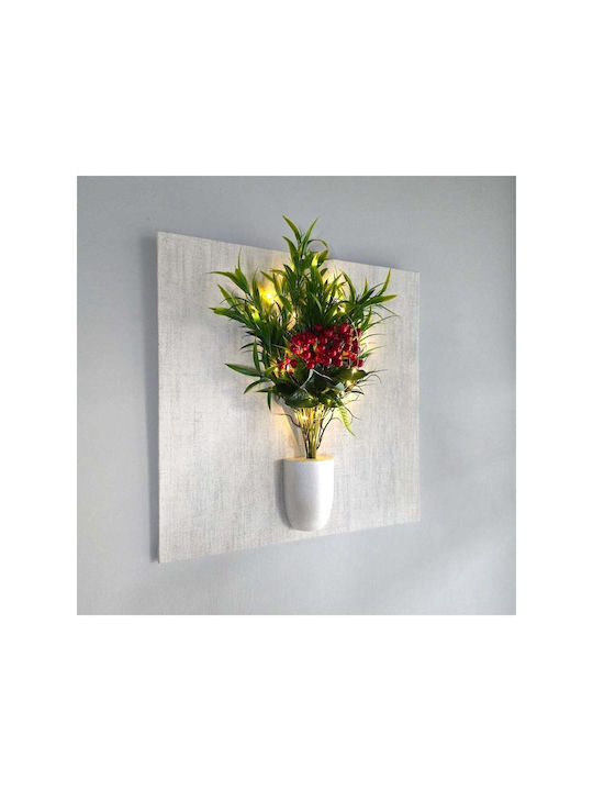 Stewehome Painting Embossed Texture Flowers LED Lighting Designs Pine Red Fir Green 49x49 Cm