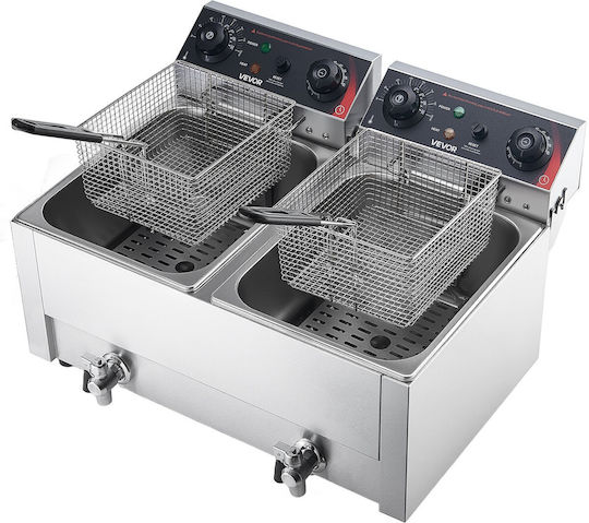 Vevor Ηλεκτρική Φριτέζα Διπλή 5kW Χωρητικότητας 2x14lt
