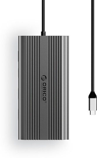 Orico XDR 12in1 USB-C Docking Station με HDMI 4K PD Ethernet Γκρι
