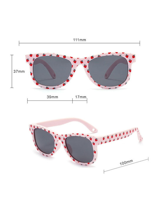 Οβάλ Παιδικά Γυαλιά Ηλίου με Polarized Φακό Ροζ για 1-3 Ετών