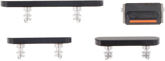 Apple Iphone 14 Pro 14 Pro Max Power Volume Stummschaltung & Seitentasten Set Schwarz Original