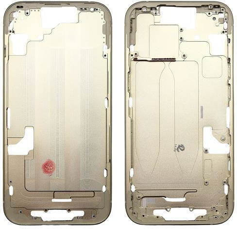 Μεσαίο Πλαίσιο Apple Iphone 15 Plus Κίτρινο Oem N66232