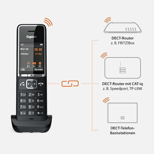 Gigaset Handset Comfort Ασύρματο Τηλέφωνο IP Μαύρο