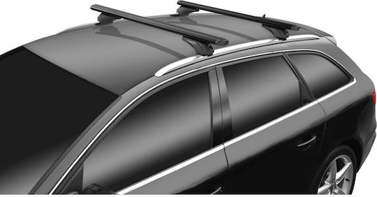 Menabo Autodachträger Aluminium Sonic Schwarz 120 cm Schwarz Farbe Skoda Kodiaq 5 Türen 2017>2021 2021>2023 2023> Flush oder Raised Dachreling-2 Stück 14680/mb Mp.14680/mb-101