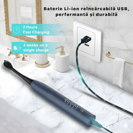 Periuță De Dinți Electrică Cu Husă De Călătorie HEALTH010 Gri