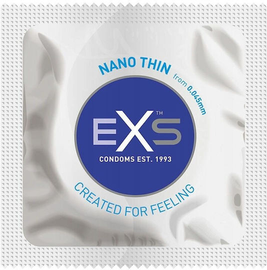 EXS Prezervative Set Of 3 Condoms 3 buc 53mm Subțiri pentru senzație naturală cu striații Natural Vegan