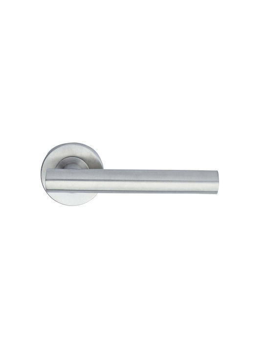 Yale Silver Middle Door Lever