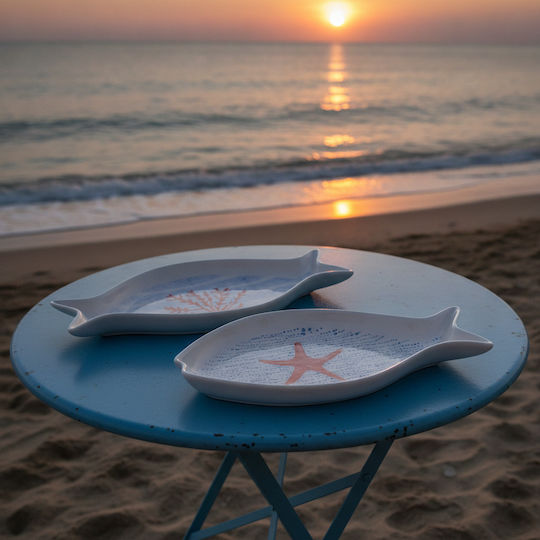 Shallow Ceramic Orange Plate With Diameter 24cm