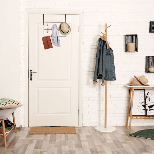 Relaxdays Door Hook 10 Slots Metallic 47.5x9cm