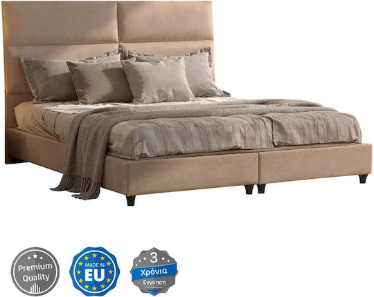 Κρεβάτι King Size για Στρώμα 180x200cm Σκουρο Μπεζ Κρεβάτι King Size για Στρώμα 180x200cm Σκουρο Μπεζ