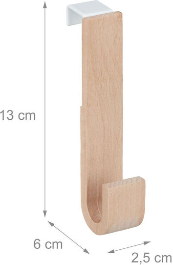 Relaxdays Agățătoare pentru Uși cu o Singură Poziție 13x6x2.5cm