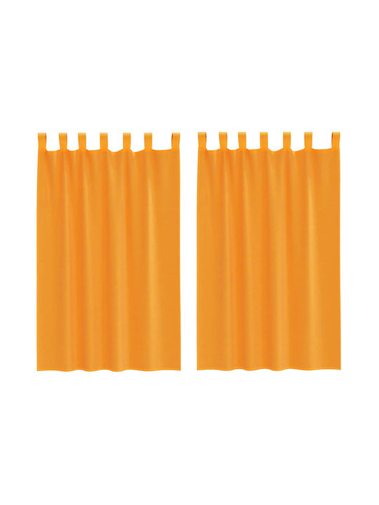 vidaXL Set Perdele Fereastră cu Bretele Portocalii 140x175cm