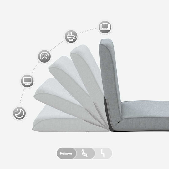 Multifunctional Bean Bag Chair Light Gray 50x73x60cm