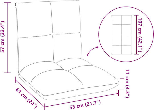 Vielseitiger Sitzsack Pouf Schwarz 50x61x57cm