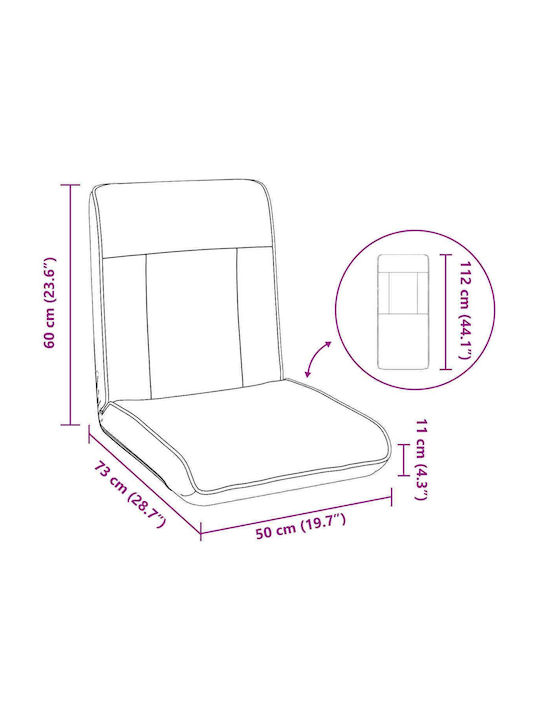 Vielseitiger Sitzsack Pouf Offenes Grau 50x73x60cm
