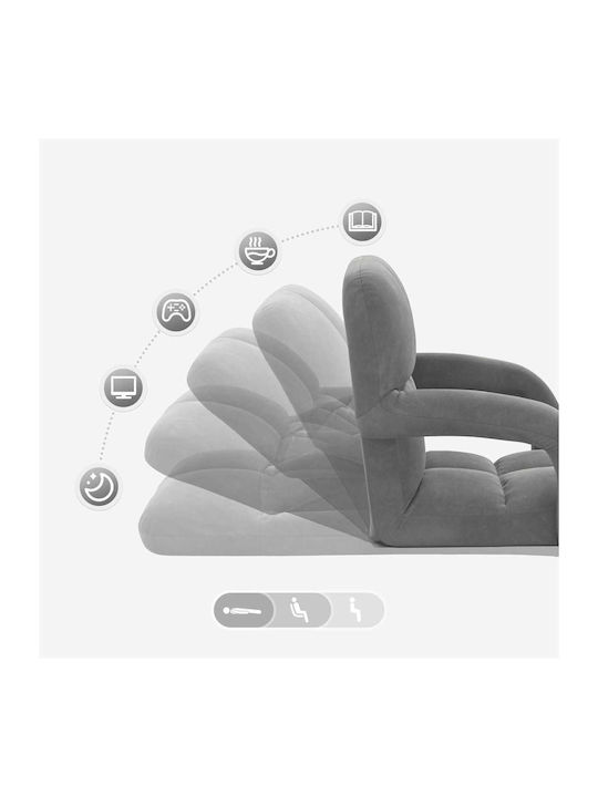 Vielseitiger Sitzsack Pouf Dunkelgrau 58x62x58cm