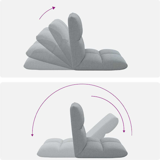 Vielseitiger Sitzsack Pouf Offenes Grau 50x61x57cm