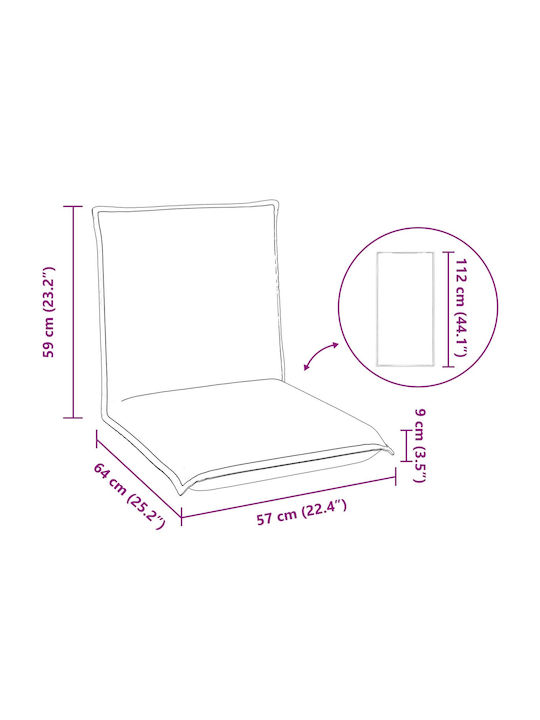 Vielseitiger Sitzsack Pouf Dunkelgrau 54x64x59cm