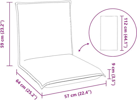 Vielseitiger Sitzsack Pouf Dunkelgrau 54x64x59cm