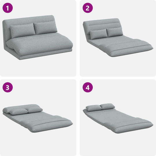 Multifunctional Bean Bag Sofa Light Gray 110x82x55cm