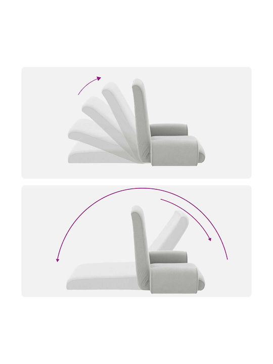 Vielseitiger Sitzsack Pouf Offenes Grau 68x51x56cm