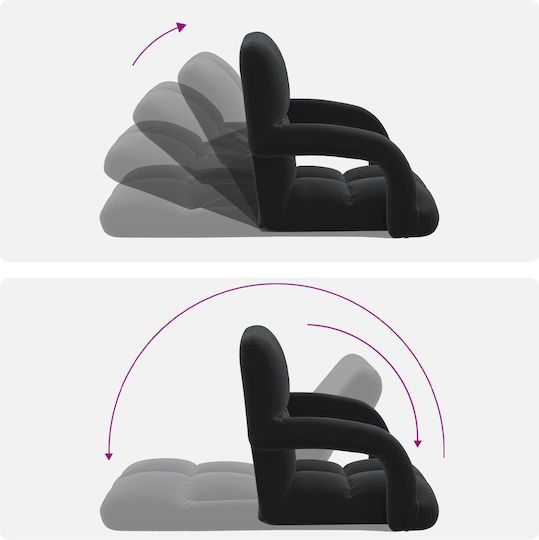 Vielseitiger Sitzsack Pouf Schwarz 58x62x58cm