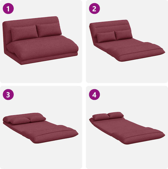 Multifunctional Bean Bag Sofa Red 110x82x55cm