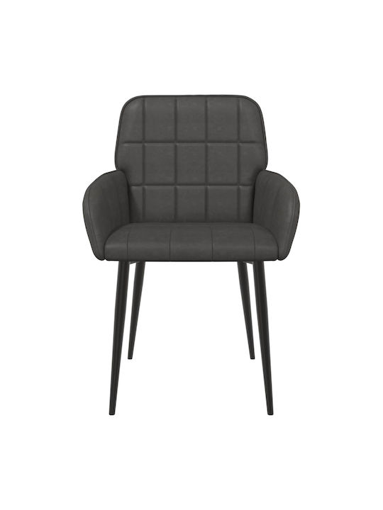 Dining Armchairs With Artificial Leather Upholstery Black 2 Pieces 57x50x85cm
