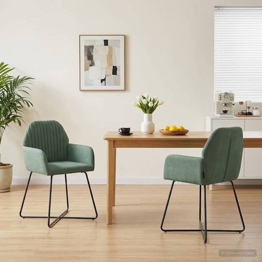 Velvet Light Blue Dining Armchairs 2 Pieces 55x50x84 cm Velvet Light Blue Dining Armchairs 2 Pieces 55x50x84 cm