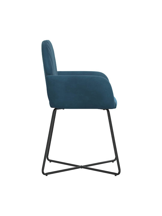 Velvet Blue Dining Armchairs 2 Pieces 55x50x84 cm