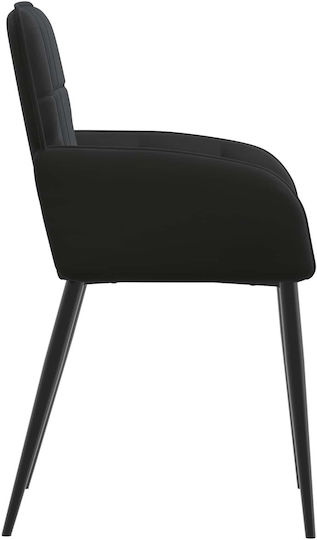 Velvet Black Dining Armchairs 2 Pieces 57x50x85 cm
