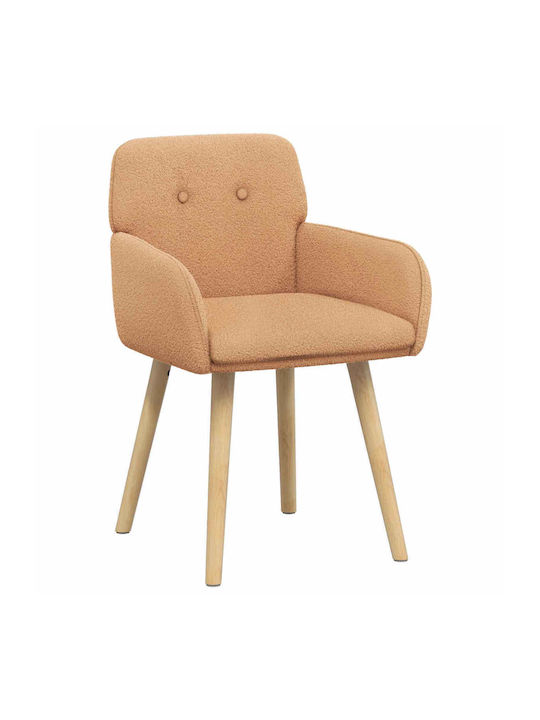 Dining Armchairs With Beige Fabric Upholstery 2 Pieces 59x57x85cm