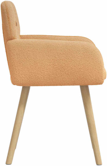 Dining Armchairs With Beige Fabric Upholstery 2 Pieces 59x57x85cm