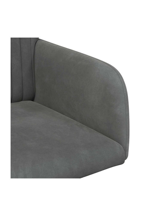 Velvet Grey Dining Armchairs 2 Pieces 55x50x84cm