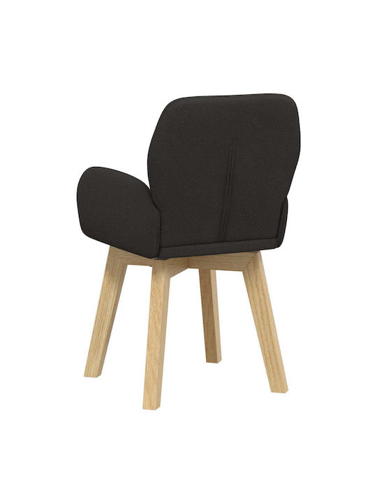 Dining Armchairs With Black Fabric Upholstery 2 Pieces 54x58x87cm