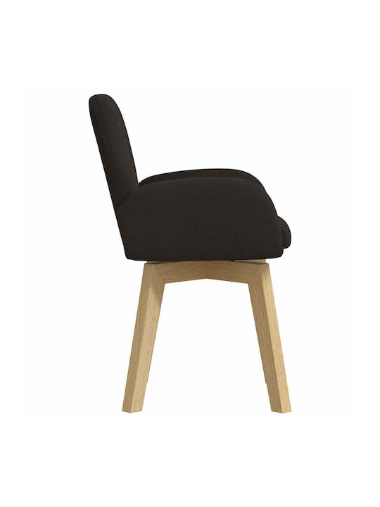 Dining Armchairs With Black Fabric Upholstery 2 Pieces 54x58x87cm
