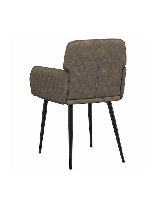 Ess- und Küchenstühle mit Echtes Leder Gray 4Stücke 59x56.5x85cm