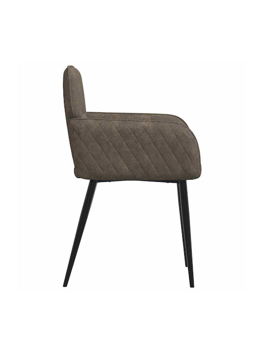 Ess- und Küchenstühle mit Echtes Leder Gray 4Stücke 59x56.5x85cm