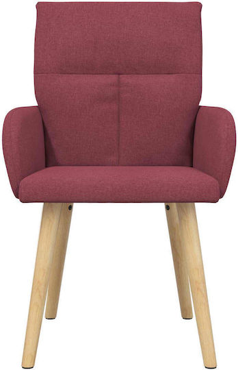Dining Armchairs With Fabric Upholstery Red 2 Pieces 60x56x96cm