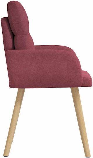 Dining Armchairs With Fabric Upholstery Red 2 Pieces 60x56x96cm