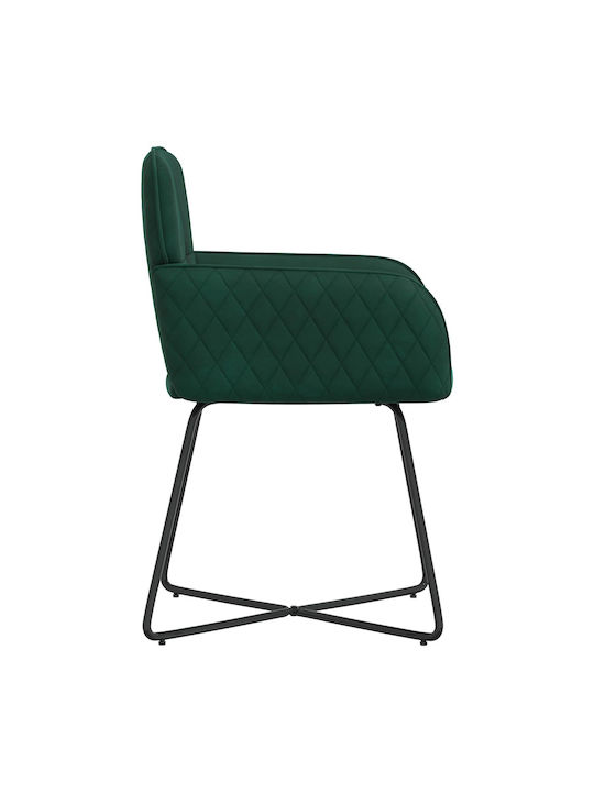Velvet Green Dining Armchairs 2 Pieces 59x56.5x86cm