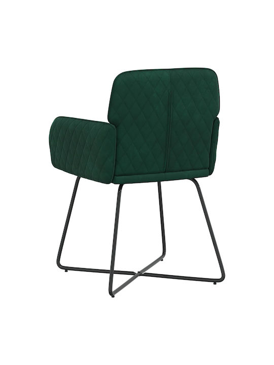 Velvet Green Dining Armchairs 2 Pieces 59x56.5x86cm