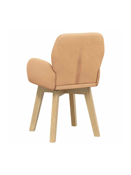 Dining Armchairs With Beige Fabric Upholstery 2 Pieces 54x58x87cm