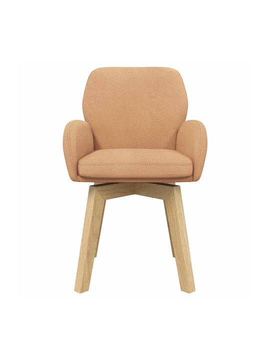 Dining Armchairs With Beige Fabric Upholstery 2 Pieces 54x58x87cm
