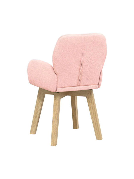 Dining Armchairs With Fabric Upholstery Pink 4 Pieces 54x58x87cm