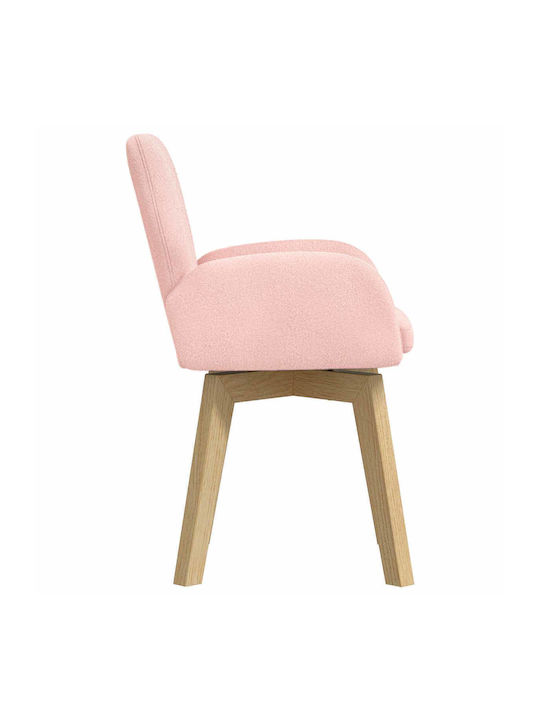 Dining Armchairs With Fabric Upholstery Pink 4 Pieces 54x58x87cm