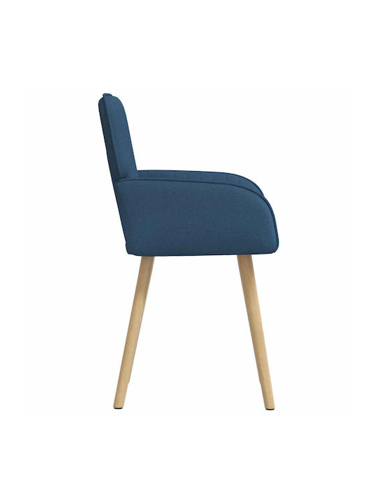 Dining Armchairs With Blue Fabric Upholstery 2 Pieces 56.5x50x87.5cm